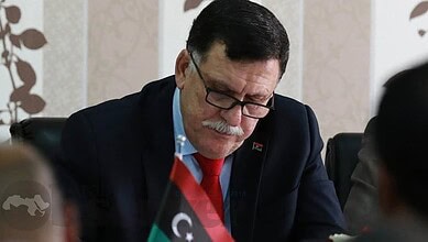 Libyan political leaders in a meeting, discussing strategies and alliances.