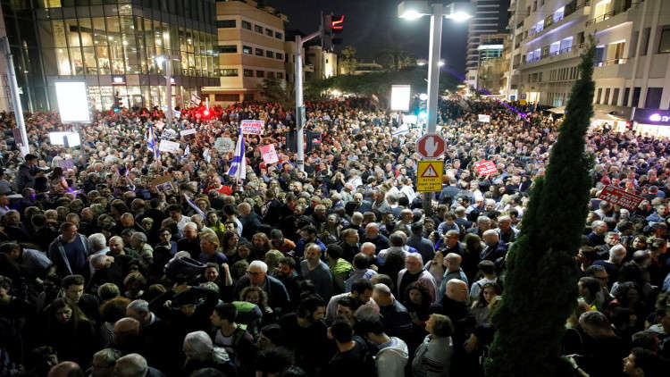 احتجاجات ضد نتنياهو