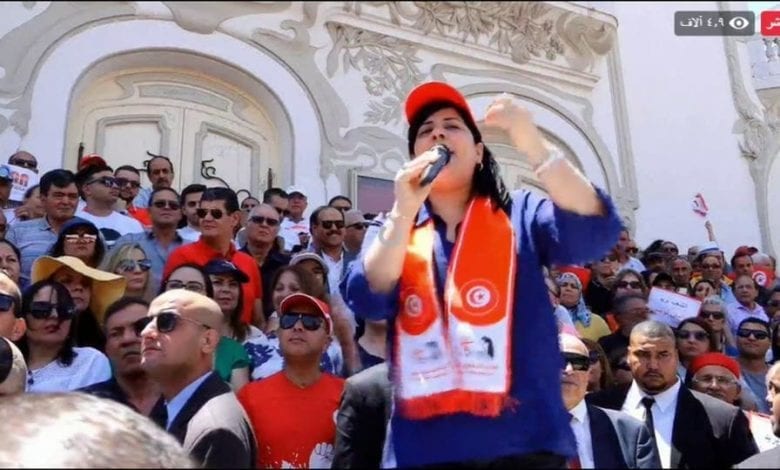 manifestation contre le mouvement Ennahdha en Tunisie