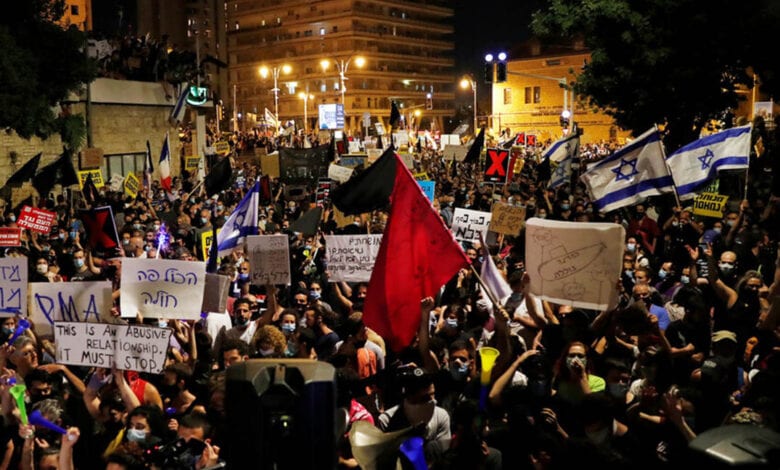 مظاهرات تطالب باستقالة نتنياهو