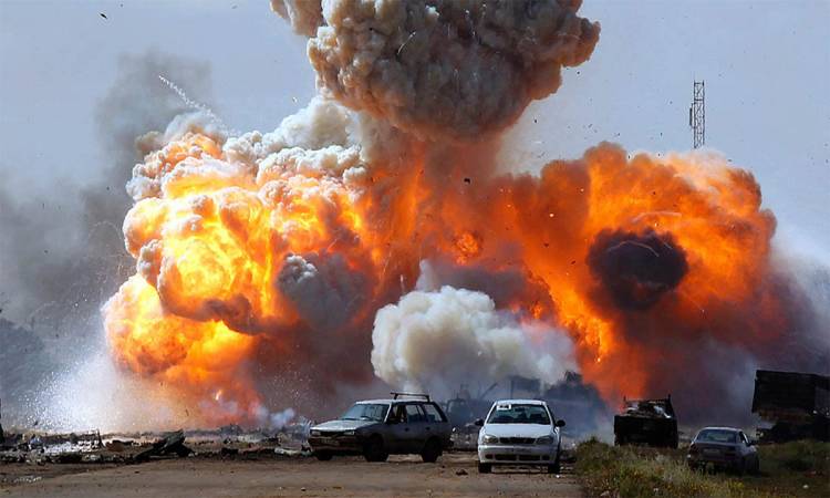 انفجار مستودع إدلب