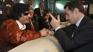 ساركوزي القذافي