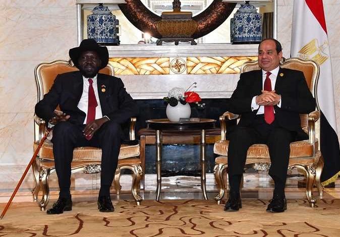 الرئيس المصري رئيس جمهورية جنوب السودان