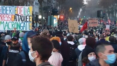 مظاهرات حاشدة في فرنسا