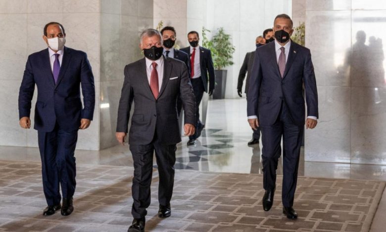 قمة تجمع رؤساء مصر والأردن ورئيس وزراء العراق في بغداد