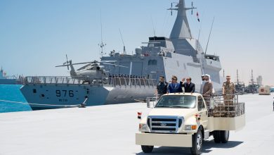 الرئيس المصري يفتتح قاعدة 3 يوليو البحرية