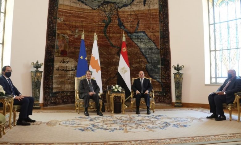الرئيسان المصري والقبرصي