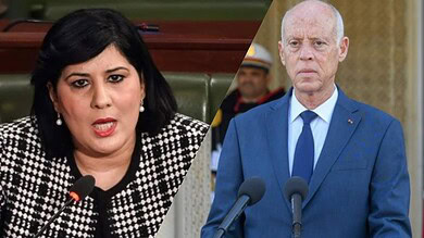 قيس سعيد وعبير موسي