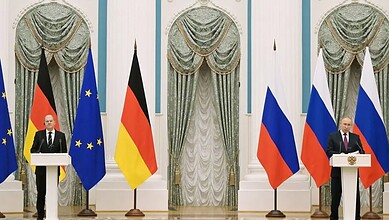 الرئيس الروسي والمستشار الألماني