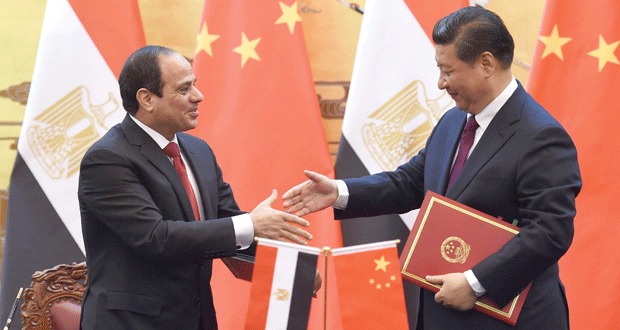 الرئيسان المصري والصيني
