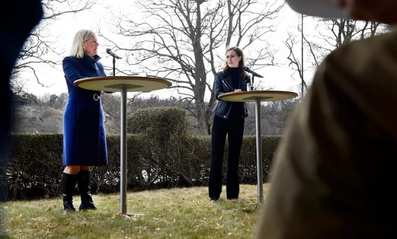 رئيسة الوزراء السويدية ماغدالينا أندرسون ورئيسة الوزراء الفنلندية سانا مارين
