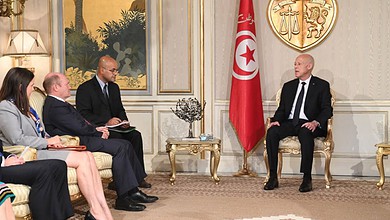 قيس سعيد مع وفد الكونغرس