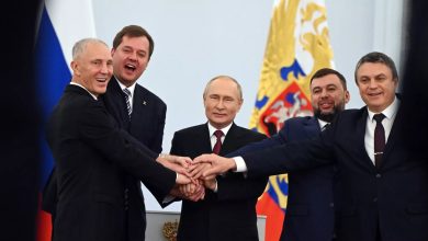 بوتين وقادة لوغانسك ودونيتسك وزابوروجيه وخيرسون