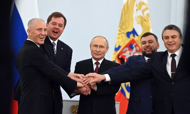 بوتين وقادة لوغانسك ودونيتسك وزابوروجيه وخيرسون