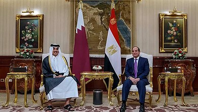 الرئيس المصري وأمير قطر