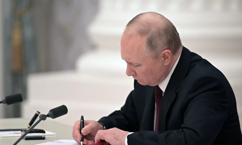 Le président russe loi d'annexion