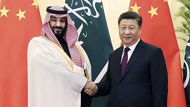 الرئيس الصيني مع ولي عهد السعودية