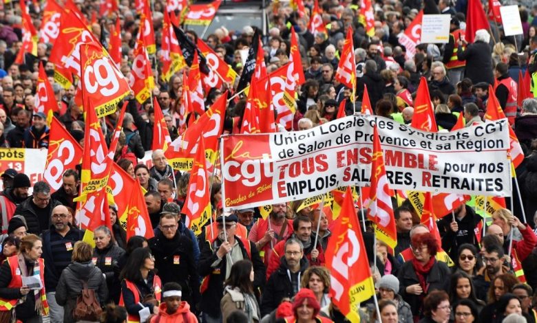النقابات تقرر سلسلة إضرابات تصاعدية في فرنسا