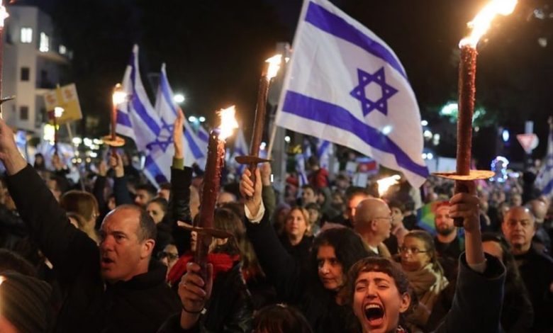 manifestations le gouvernement de Netanyahu