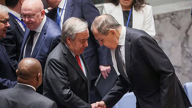 لافروف مع غوتيريش