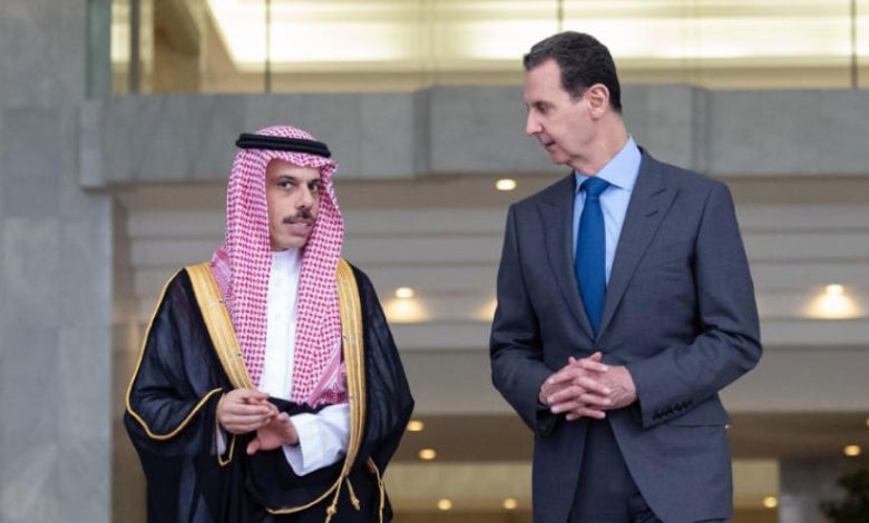 الأمير فيصل بن فرحان وبشار الأسد