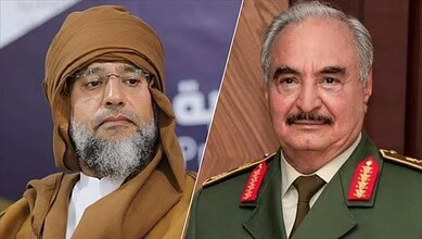 القذافي وحفتر