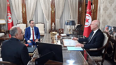 الرئيس سعيد ومحمد الرقيق وعلي عبّاس