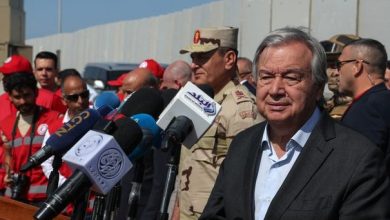 Guterres au terminal de Rafah pour préparer l’arrivée de l’aide humanitaire dans la bande de Gaza