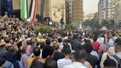 آلاف المصريين يتظاهرون رفضا لتهجير الفلسطينيين والتصعيد الإسرائيلي
