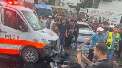 قصف إسرائيلي يستهدف بوابة مستشفى الشفاء موقعا عشرات القتلى والجرحى