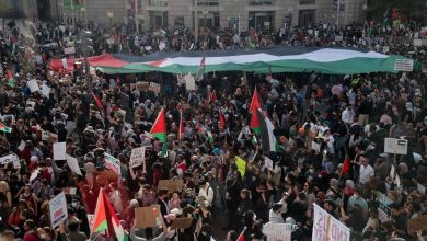 تظاهرات متضامنة مع غزة ومنددة بالعدوان الإسرائيلي في عدة دول