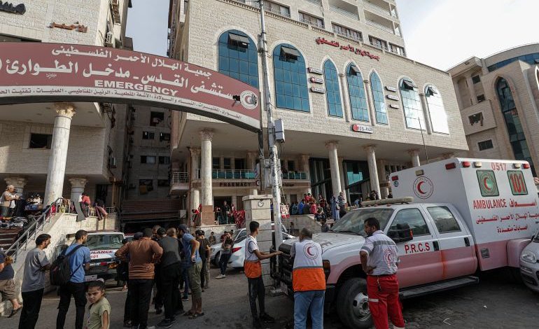 الهلال الأحمر الفلسطيني: انهيار المنظومة الصحية داخل مستشفى القدس بقطاع غزة