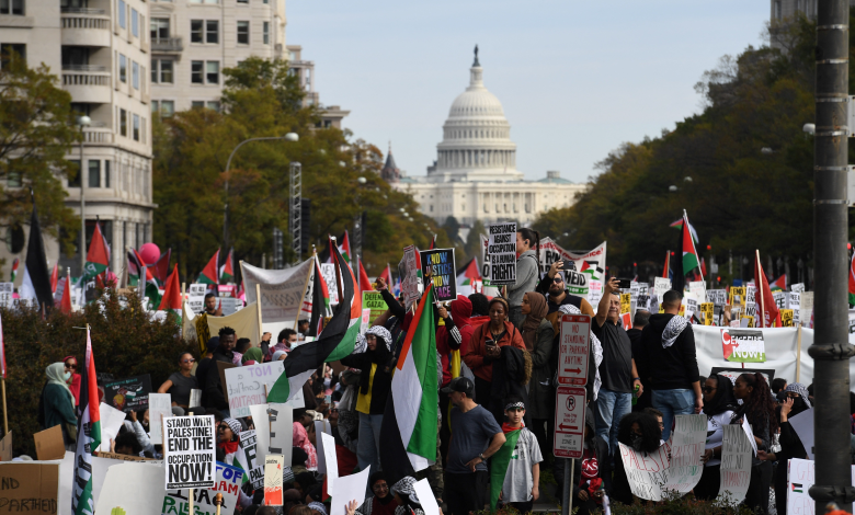 مظاهرات حاشدة في أميركا تطالب بوقف حرب الإبادة ضد الفلسطينيين