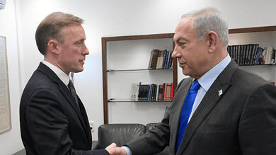 مستشار الأمن القومي الأميركي، جيك سوليفان مع نتنياهو