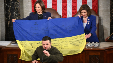 زيلينسكي في الكونغرس خلال زيارة سابقة