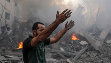 آثار الغارات الجوية الإسرائيلية على غزة