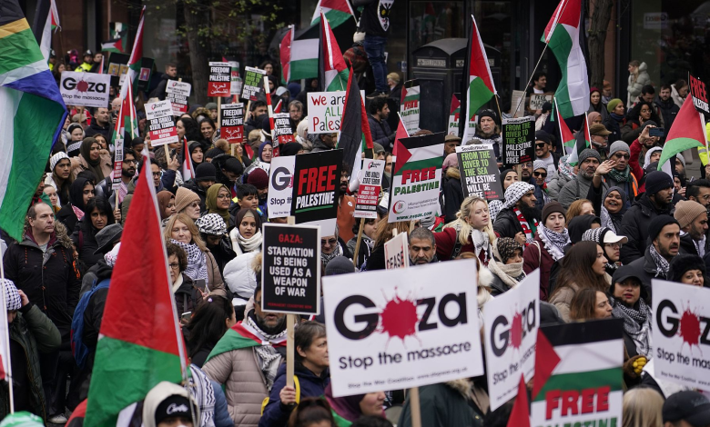 مظاهرات عالمية منددة بالإبادة الجماعية في قطاع غزة