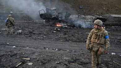 آثار المعارك في محيط كييف