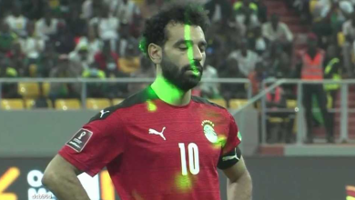 توجيه الليزر استخدمته جماهير منتخب السنغال ضد مصر