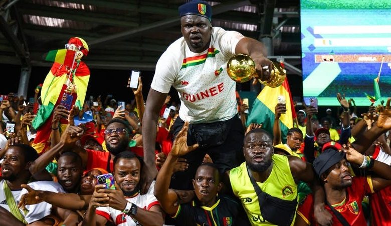 جماهير غينيا خلال مباراة غامبيا