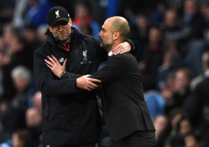 EPL rivalry between Klopp and Guardiola