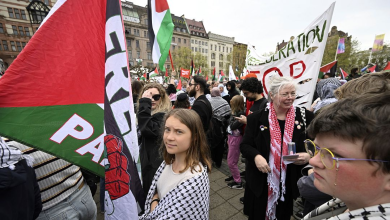 تظاهرات داعمة لغزة عشية نهائي مسابقة يوروفيجن