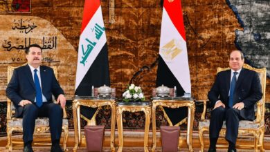 Sisi, Al-Sudani discuss situations in Syria, Lebanon and Gaza