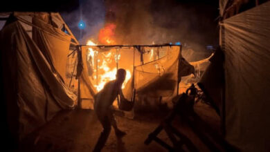 IOF Commit New Massacre Bombing Displaced Tents