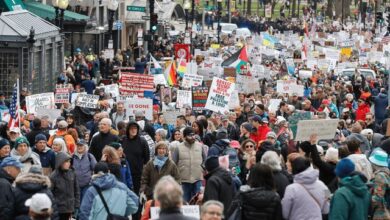 Protesters Rally in London Against US President Trump