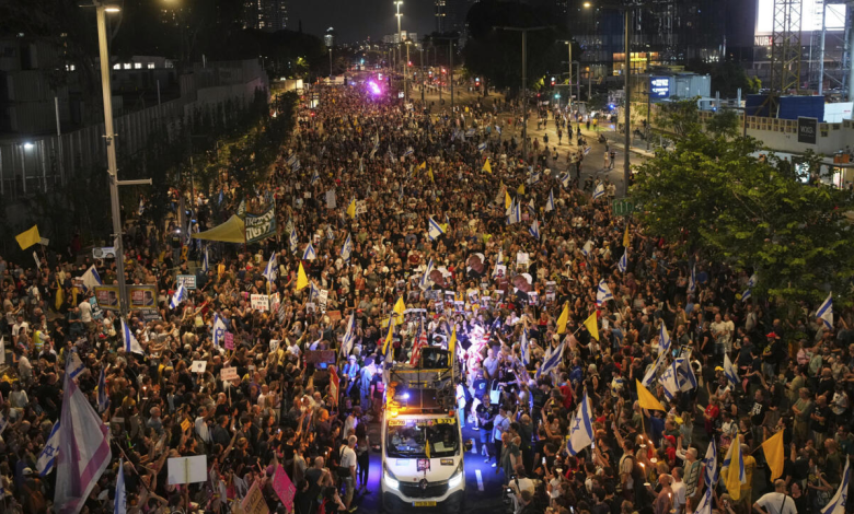 Manifestation à Tel Aviv pour exiger la fin de la guerre à Gaza