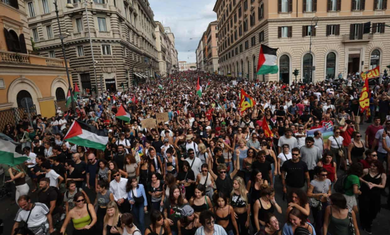 المدن الإيطالية تتحرك ضد إبادة الفلسطينيين وتطالب بمعاقبة إسرائيل